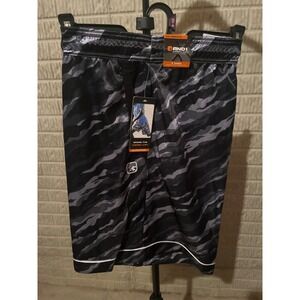 AND1 Mens 2XL 2EG 2TG Basketball Shorts Black Camo Athletic 8 Inch Inseam NWT